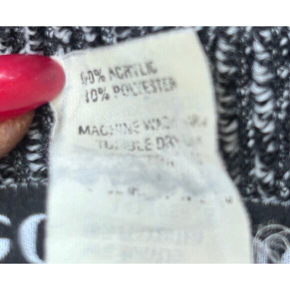 Eccotoo Womens Cardigan All in One Shirt Gray Black White Knit Plus Size 1X - Picture 12 of 12